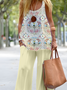 Loose Casual U-Neck Two-Piece Set