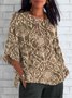 Casual Floral Crew Neck T-Shirt