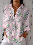 Loose Casual Botanical Pattern Shirt