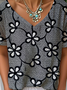 Loose Jersey Casual V Neck T-Shirt