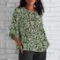 Casual Crew Neck Floral Cotton T-Shirt
