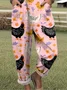 Animal Regular Fit Vacation Cotton And Linen Jumpsuit