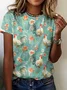 Regular Fit Animal Cotton Casual T-Shirt