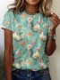 Regular Fit Animal Cotton Casual T-Shirt