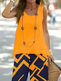 Women's Geometric Print Vest and Pants Two-Piece Set