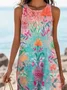 Cotton Floral Vacation Dress With No