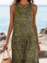 Simple Regular Fit Crew Neck Dress With No