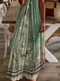 Women's Floral Print V-Neck Short Sleeve Casual Dress