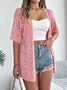 Lace Hollow Out Street Kimono