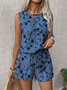Women's comfortable casual vest shorts two-piece set