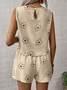 Women's comfortable casual vest shorts two-piece set