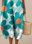 Plants Regular Fit Simple Cotton Dress With No