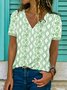 Cotton Casual V Neck Regular Fit T-Shirt