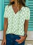 Cotton Casual V Neck Regular Fit T-Shirt