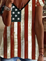 Women's Independence Day Printed Casual V-Neck Short Sleeve T-Shirt