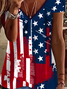 Women's Independence Day Printed Casual V-Neck Short Sleeve T-Shirt
