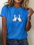 Crew Neck Casual Regular Fit Animal T-Shirt