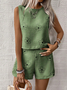 Women's comfortable casual vest shorts two-piece set