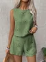 Women's comfortable casual vest shorts two-piece set