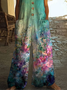 Women's H-Line Overall Crew Neck Daily Going Out Casual Printing Floral Summer Long Jumpsuit Romper