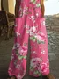Women's H-Line Overall Crew Neck Daily Going Out Casual Printing Floral Summer Long Jumpsuit Romper