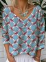 Loose V Neck Casual T-Shirt