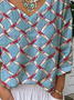 Loose V Neck Casual T-Shirt