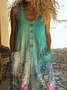 Women's H-Line Overall Crew Neck Daily Going Out Casual Printing Floral Summer Long Jumpsuit Romper