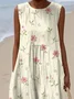 Crew Neck Casual Dress With No