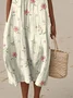 Crew Neck Casual Dress With No