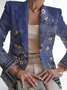 Women's Fashion Casual Printed Suits Slim Fit Printed Small Suits Street Others Blazer