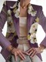 Women's Fashion Casual Printed Suits Slim Fit Printed Small Suits Street Others Blazer