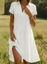 Women's Lapel Short Sleeve Casual Dress