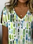 Women's Pearl Button Short Sleeve T-Shirt