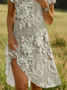 Women's Floral Print Lapel Short Sleeve Dress