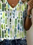 Women's Pearl Button Short Sleeve T-Shirt