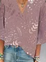 Cotton Casual Shawl Collar Loose Blouse