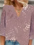 Cotton Casual Shawl Collar Loose Blouse