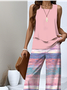 Gradient Pattern Casual Two-Piece Set
