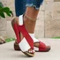 Vintage Summer Color Block Slide Sandals