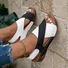 Vintage Summer Color Block Slide Sandals