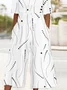 Casual V Neck Abstract Polka Dots Jumpsuit