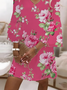 Women's Floral Print V-Neck Dress