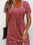 Women's Floral Printed Casual Round Neck Short Sleeve Dress