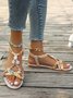 Weaving Material Casual Floral Summer Espadrille Sandals