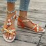 Weaving Material Casual Floral Summer Espadrille Sandals