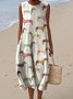 Vacation Cotton Dog Dress With No