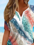 Women's Short Sleeve T-shirt Summer As Picture Abstract Printing Crew Neck Daily Going Out Casual Top