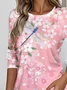 Jersey Casual Gradient Pattern T-Shirt