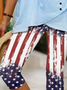 Independence Day Patriotic Leggings Capri Pants